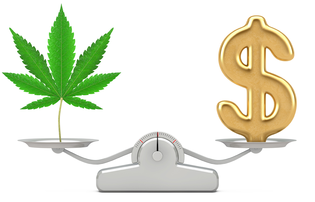 Cannabis and Money on a Scale