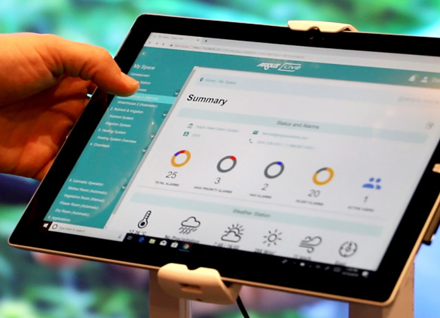 Argus Automated Data Collection Live Software in a tablet screen